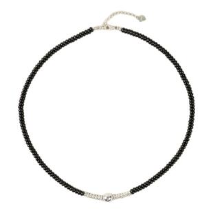 里晤S925纯银银球黑玛瑙串珠项链新中式甜酷节日送女友生日礼物