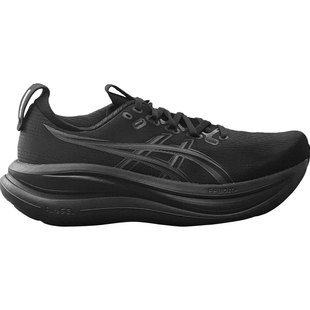 ASICS NIMBUS 28低帮男鞋 宽楦2E4E全黑轻量缓震透气跑鞋1011C127