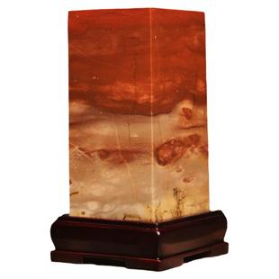 广西国画石方柱四方来财天然奇石原石客厅办公室草花石摆件观赏石