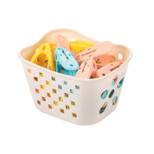 茶花防风晒衣夹固定晾晒小夹子家用晒衣服塑料多功能晾衣夹晾衣架