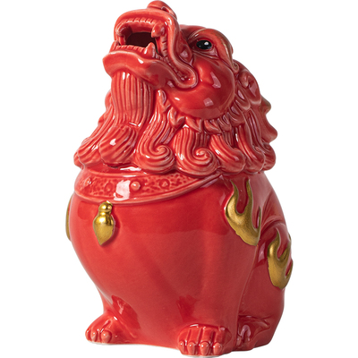 朝天吼貔貅摆件中式客厅玄关办公桌装饰品招财镇宅陶瓷麒麟工艺品