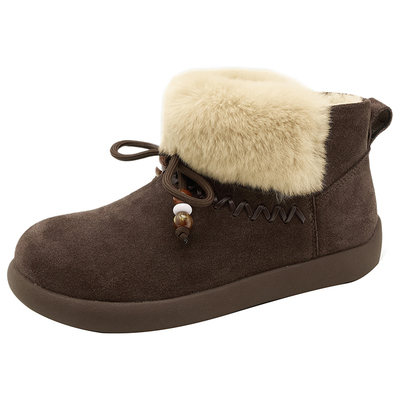 真皮兔毛雪地靴女款2025新款冬季