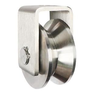 304不锈钢滑轮带轴承u型v型h型槽轮平移门滑轮起重定滑轮吊轨道轮