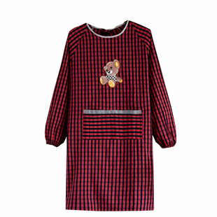 纯棉罩衣加厚耐用反穿衣防水防油女工作服上班干活用外穿厨房做饭