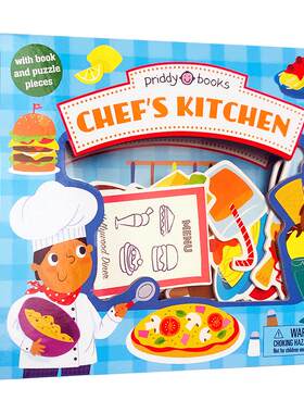 英文原版小小角色扮演家过家家Let's Pretend Chef's Kitchen厨师消防员赛车手宇航员Astronaut公主派对操作互动游戏书firefighter