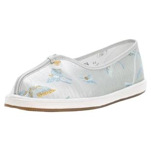 清露吟蝶老美华秋季新款老北京布鞋女休闲鞋千层底汉服女鞋新中式