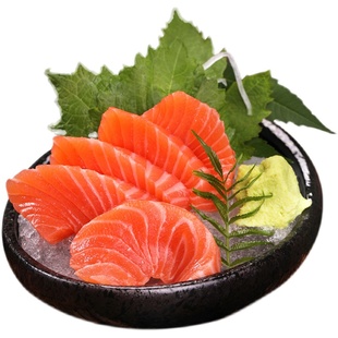 法罗群岛挪威新鲜三文鱼刺身 中段 日料切片 300克盒 送芥末酱油