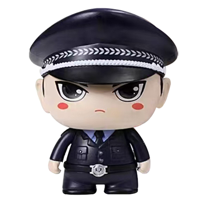 警察公仔手办小警天团蛋糕摆件