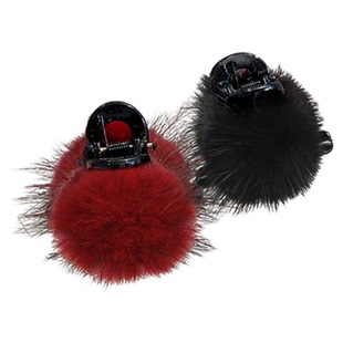 过渡期发夹高级感毛球小抓夹短发尴尬期半扎发量少后脑勺毛绒发卡