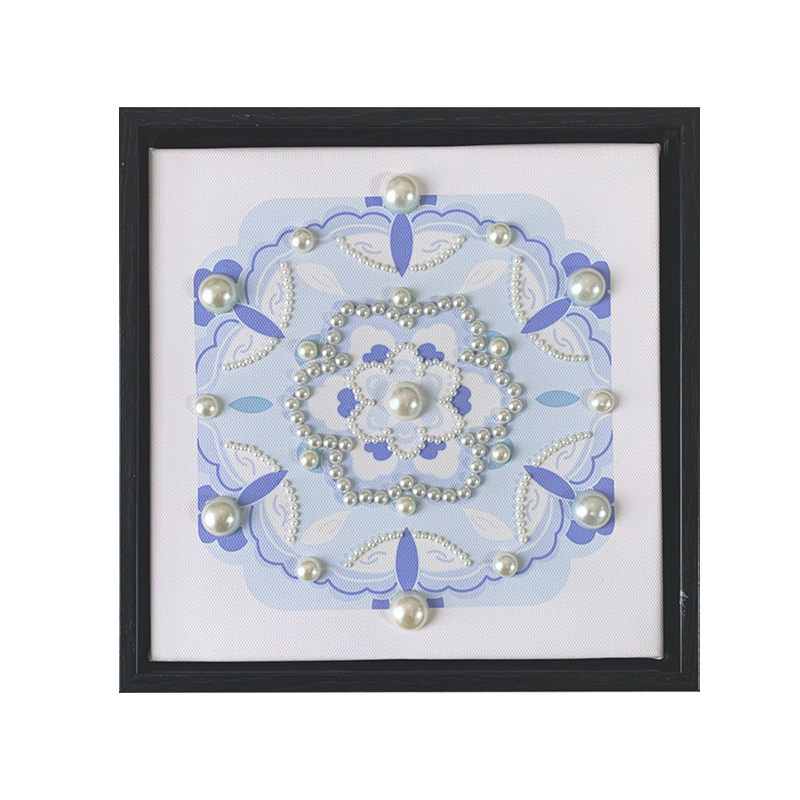 diy中式国风珍珠画手工非遗画