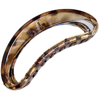 韩国百搭果冻色大号月牙盘发夹