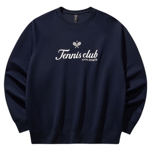 超级安踏卫衣男春季新款复古网球百搭休闲上衣圆领长袖152538710U