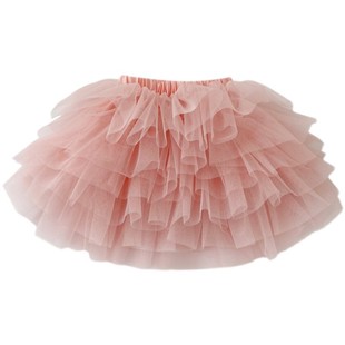 女童半身裙春秋儿童蛋糕裙公主小女孩跳舞蹈网纱裙宝宝蓬蓬短裙子