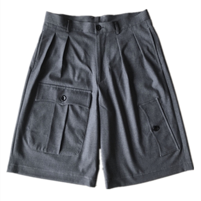 口袋五分裤大短裤阔腿短裤
