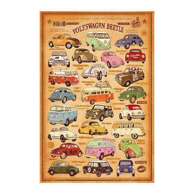 复古汽车拼图1000片高级感