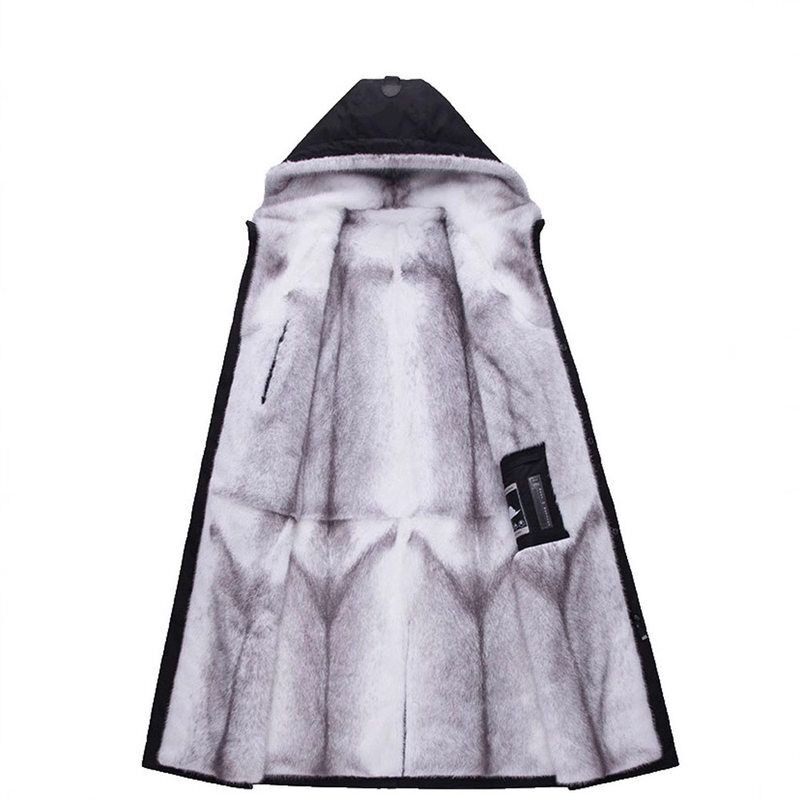 鹅绒长款羽绒服马特尔连帽外套