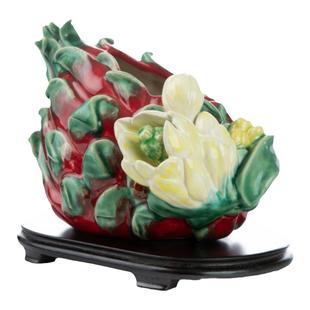 红红火火龙果花盆水培花瓶陶醉石湾陶瓷公仔装饰品工艺品摆件直销