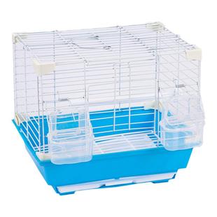 鹦鹉外带笼便携式不锈钢手提外出户外鸟笼夏季透气带站杆食盒托盘