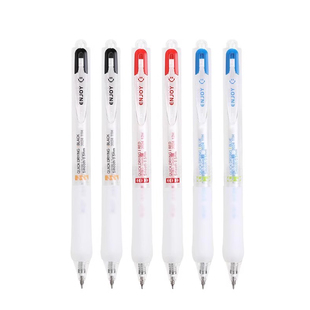 东米880乐享按动中性笔0.5速干顺滑刷题笔学生考试专用黑色水笔初中双珠CS头高颜值简约蓝笔老师批改订正红笔