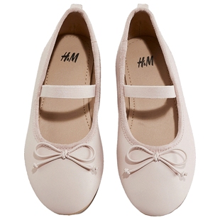 HM童鞋女童舞蹈鞋冬季时尚可爱简约芭蕾浅口鞋1297205