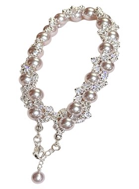 爆闪曼塔玫瑰珍珠手链