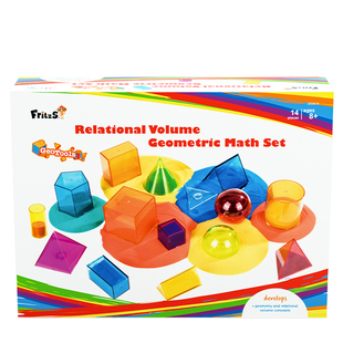 FritzS可拆卸立体几何透光积木彩色组合数学认知儿童益智教具玩具