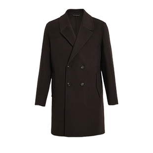 【商场同款】callisto2025冬季新款男士中长款纯羊毛保暖翻领大衣