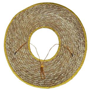 安全帽檐工地无顶草帽施工遮阳防晒帽子夏季透气夏季工地防晒帽