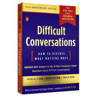 高难度谈话 英文原版 Difficult Conversations 哈佛谈判小组15年潜心研究成果 麻省理工推荐书目 英文版进口书籍