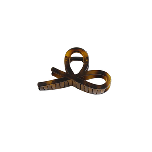 磨砂琥珀色简约鲨鱼夹复古气质后脑勺盘发抓夹中号大号发夹头饰