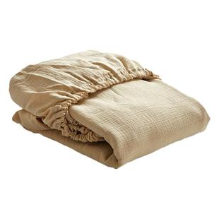 舒适裸睡全棉床单A类双层纱皱皱纱柔软纯棉单件床笠被套枕套床品