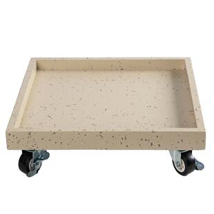 玄之祥石方形移动花盆托盘接水简约带滚轮万向轮底座底盘高级轻奢