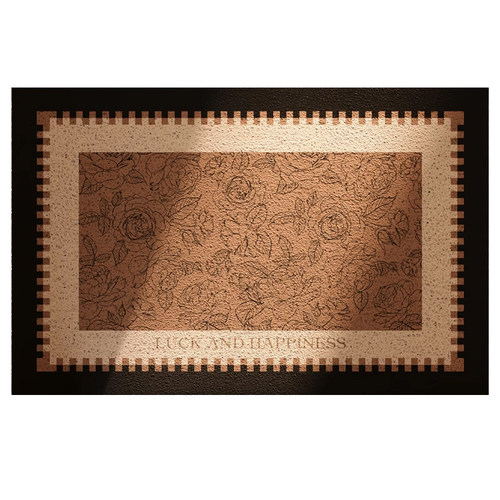 丝圈PVC入户门地垫玄关家用门垫门口地毯复古风耐脏免洗防滑脚垫