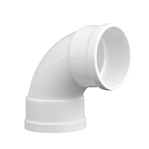 联塑PVC直角弯头90度弯头50 75 110 160 200下水管排污管门弯配件