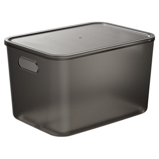 桌面收纳盒长方形带盖客厅厨房杂物零食文具化妆品塑料收纳整理筐