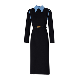 MD千亿【幂格风尚】2025冬季新款显瘦收腰气质百搭连衣裙