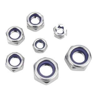 金超304不锈钢反牙尼龙锁紧防松螺母细牙自锁防滑螺母M4M5M6M8M10