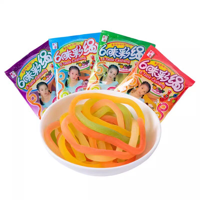 味彩绳糖果13g30怀旧零食本合