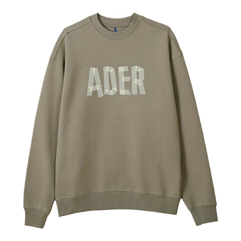 正品ADER GLROR折纸加绒卫衣男女连帽宽松款上衣AE情侣印花外套潮
