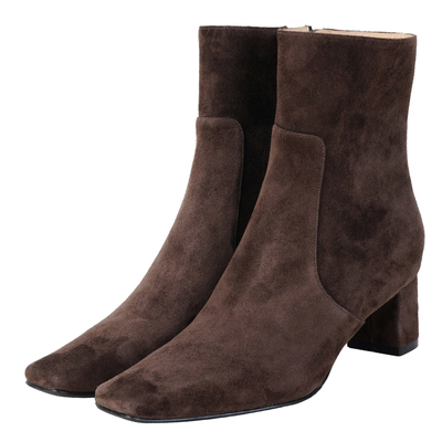 IORE理想矿石利落方头粗跟短靴