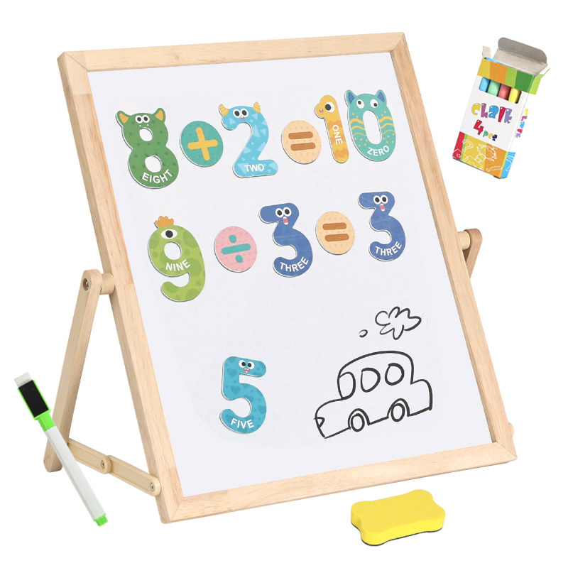 磁性双面画板带数字字母磁性贴