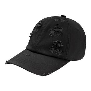 肯默大帽檐防晒棒球帽女士硬顶鸭舌帽防晒破损磨边做旧复古男帽子