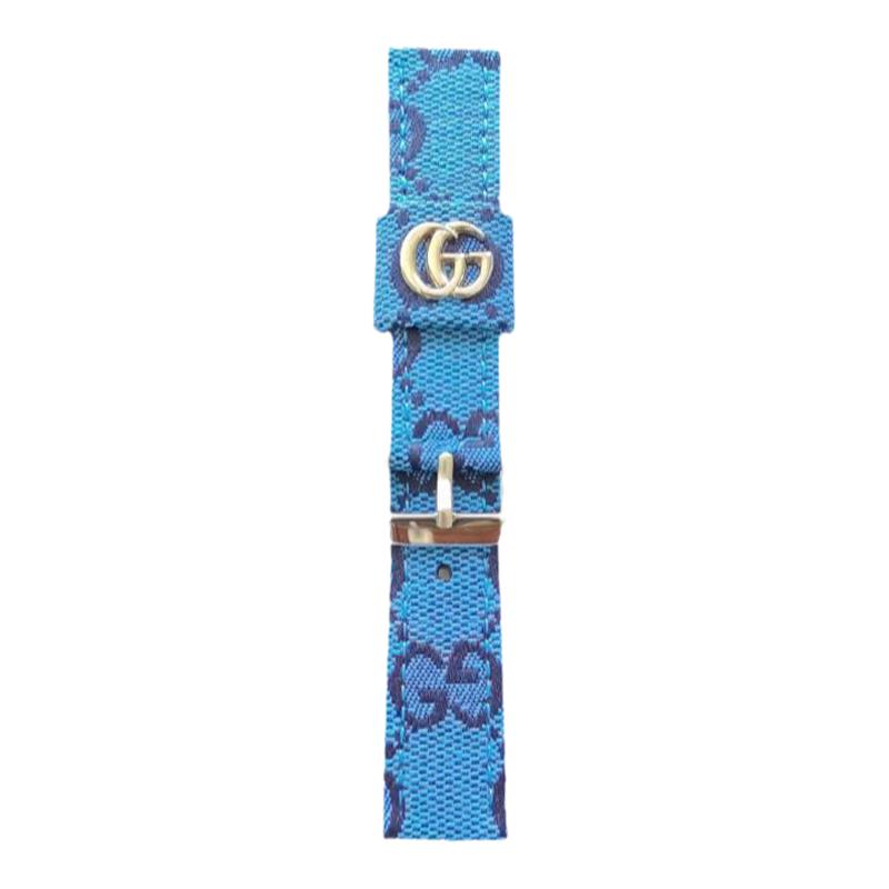 适用苹果手表s10表带三星watch7华为fit4小香风watch5真皮帆布潮