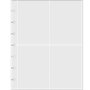 九宫格卡册内页通用大容量11孔透明3寸a5活页替芯收纳插卡页6孔相册本4格专辑小卡保护卡片收藏册加厚卡膜袋