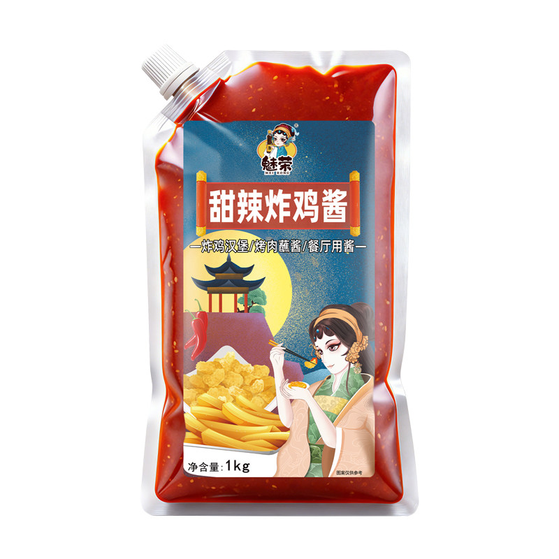 甜辣炸鸡酱韩式炸鸡酱1kg商用鸡肉卷蘸料酱烤肉饭甜辣炸鸡酱
