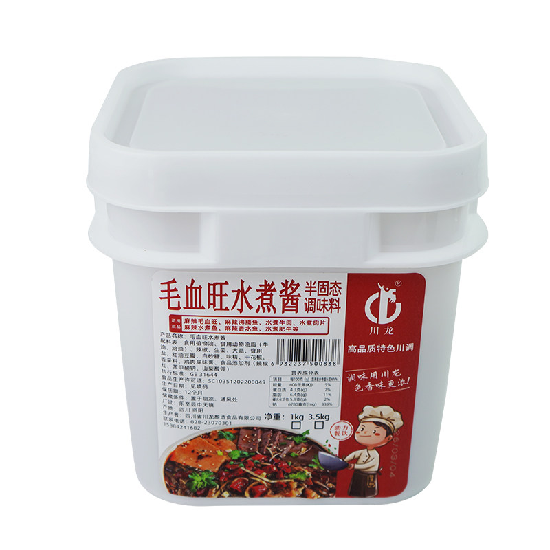 川龙毛血旺调料3.5kg桶装