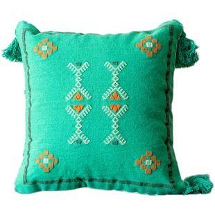 进口手工编织摩洛哥部落波西米亚装饰抱枕沙发靠垫民宿床头靠枕
