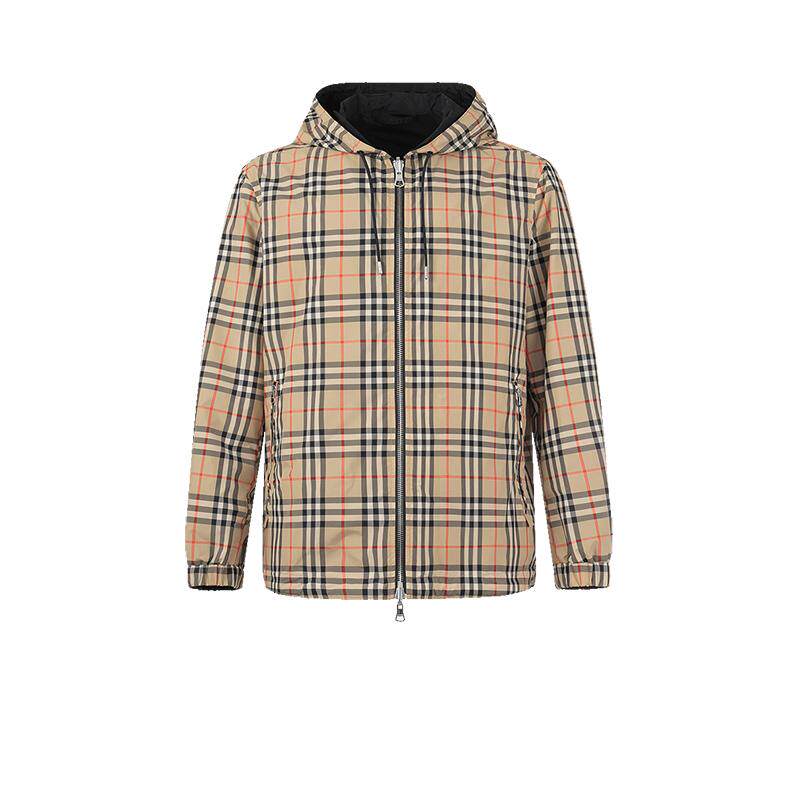 BURBERRY博柏利格纹男款连帽上衣