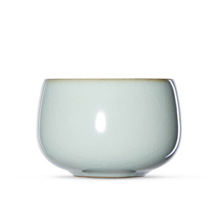 雅瓷 汝窑守静杯 主人杯功夫茶杯单杯主人茶杯单个汝瓷天青品茗杯