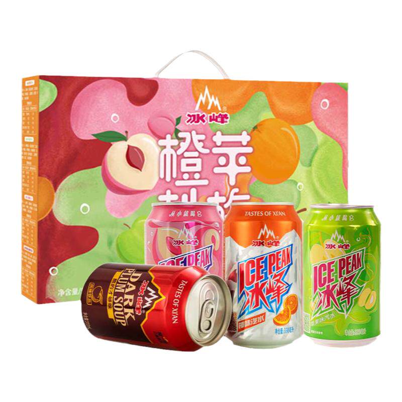 橙味苹果味白桃味混合装礼盒饮料